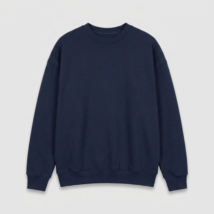 Crewneck Sport Marine — à plat, vue de face