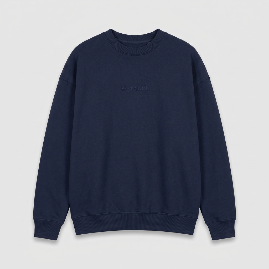 Crewneck Sport Marine — à plat, vue de face