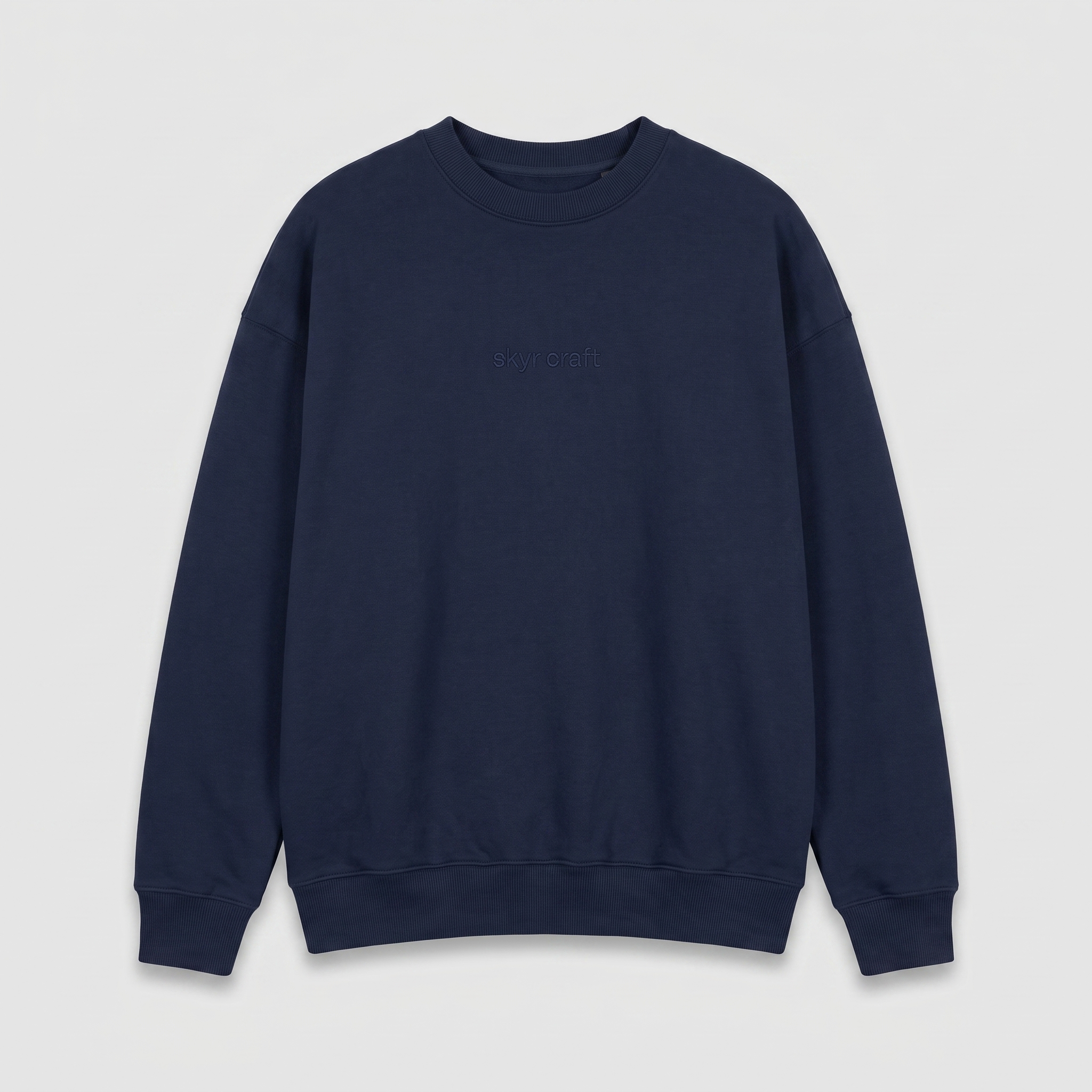 Crewneck Sport Marine — à plat, vue de face