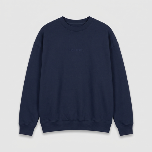 Crewneck Sport Marine — à plat, vue de face