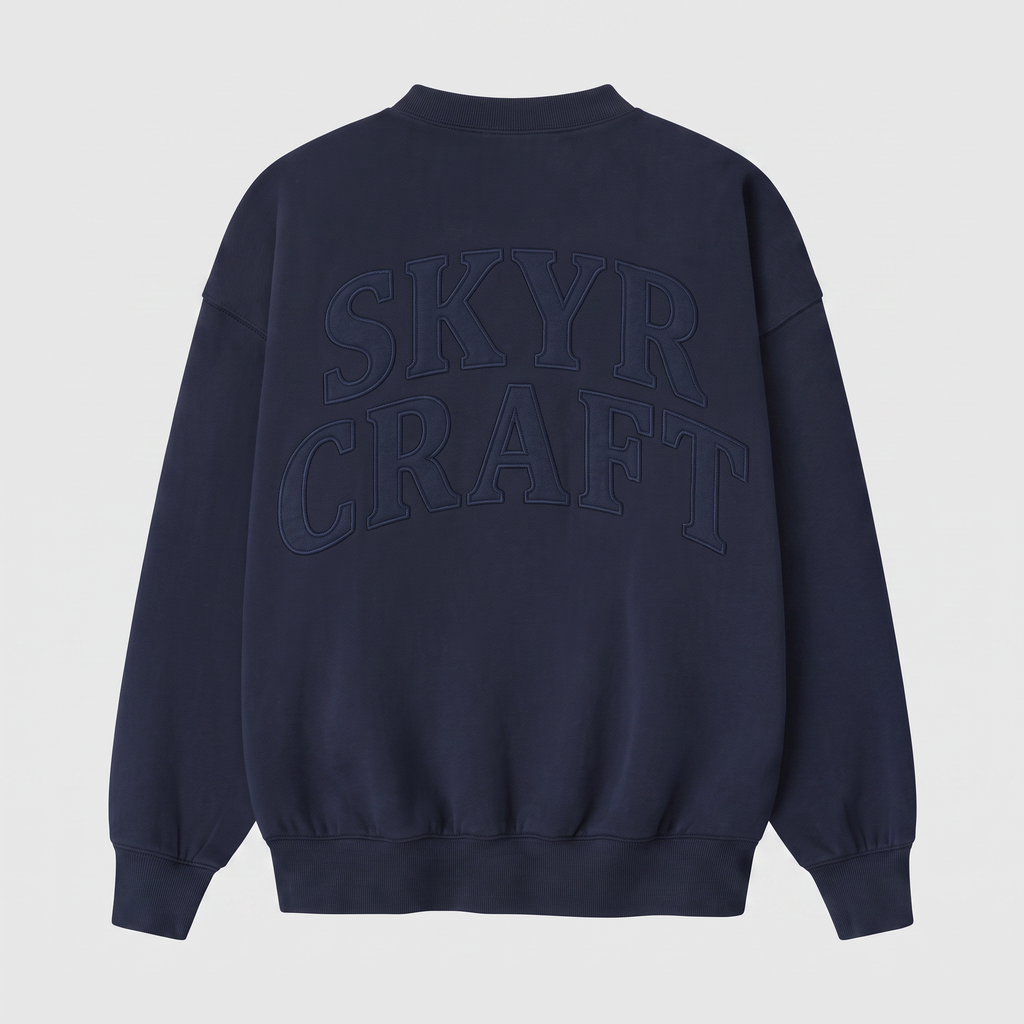 Crewneck Sport Marine — à plat, vue de dos