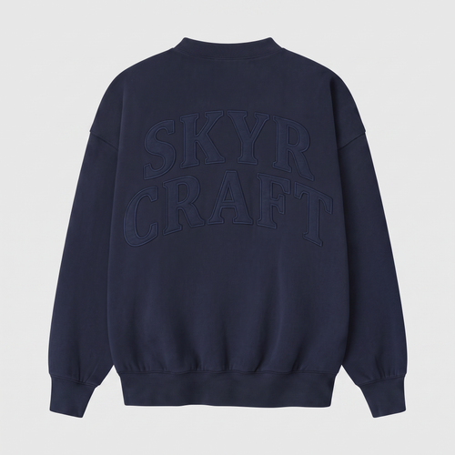 Crewneck Sport Marine — à plat, vue de dos