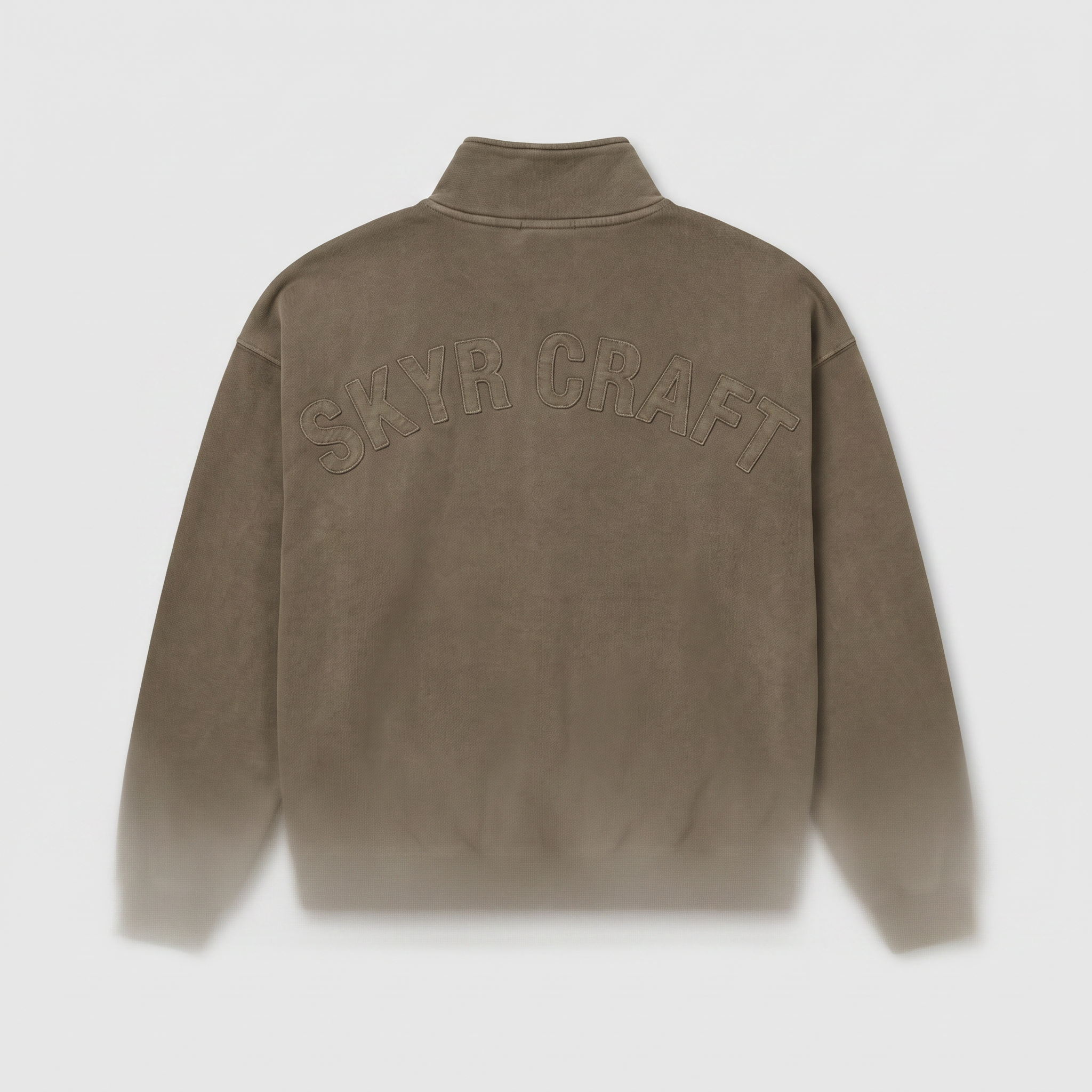 Half Zip Mousse Délavée — à plat, vue de dos