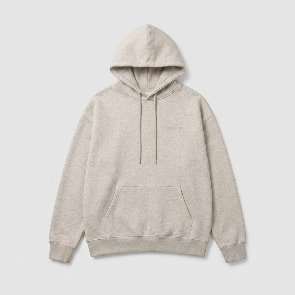 Hoodie Sport Chiné — à plat, vue de face