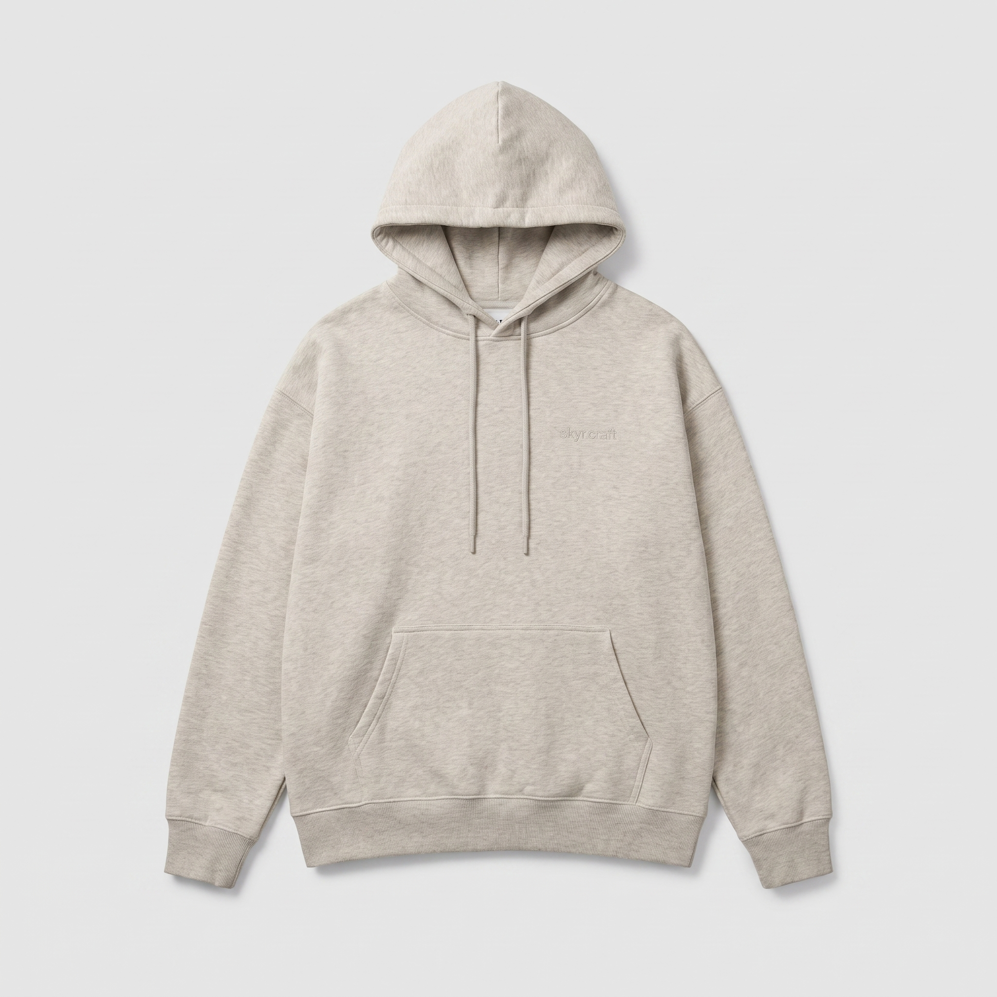 Hoodie Sport Chiné — à plat, vue de face