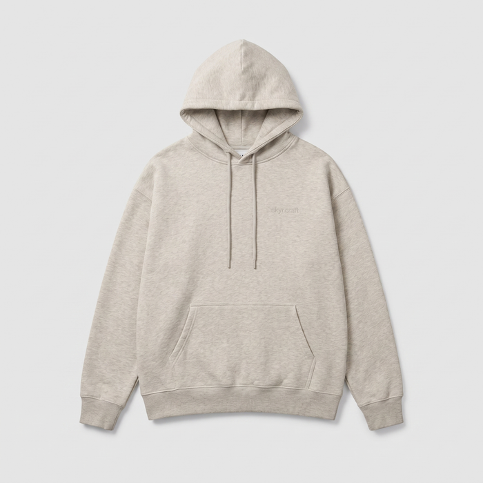 Hoodie Sport Chiné — à plat, vue de face