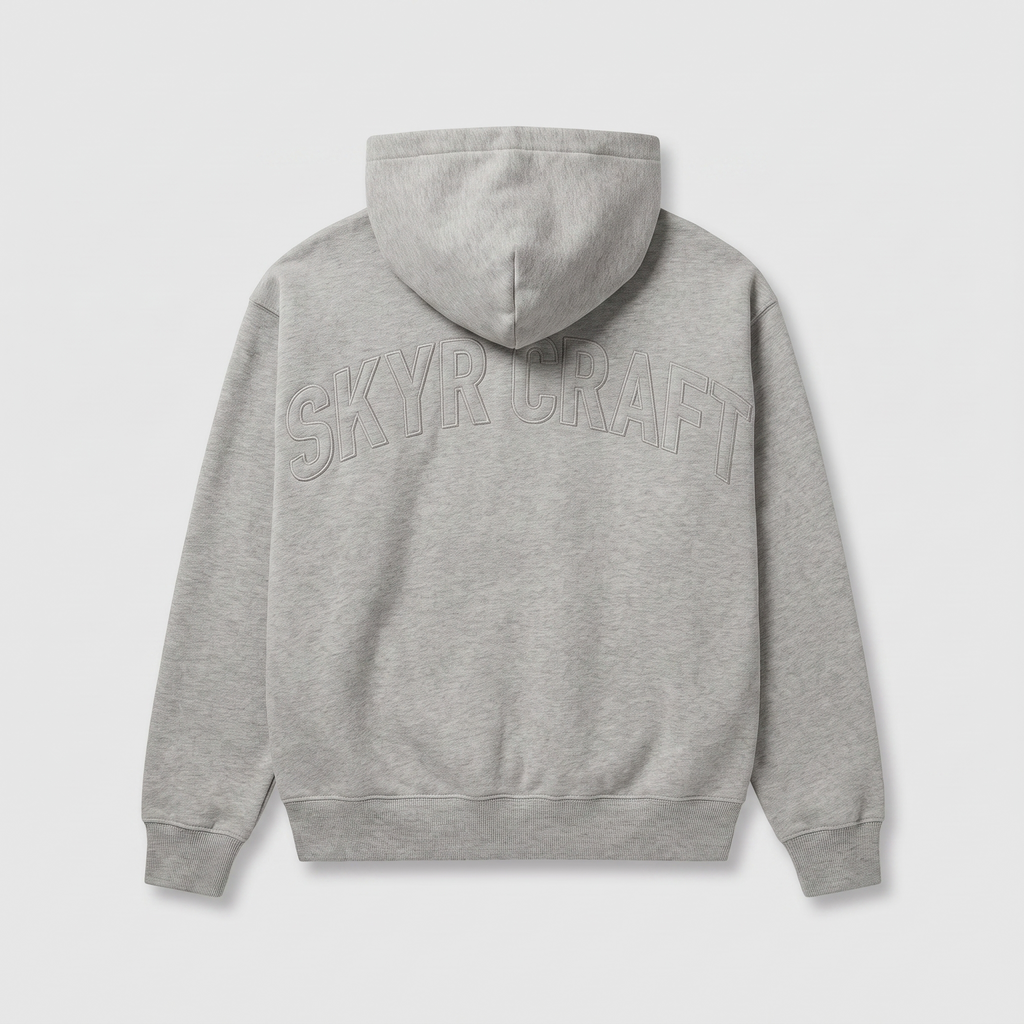 Hoodie Sport Chiné — à plat, vue de dos