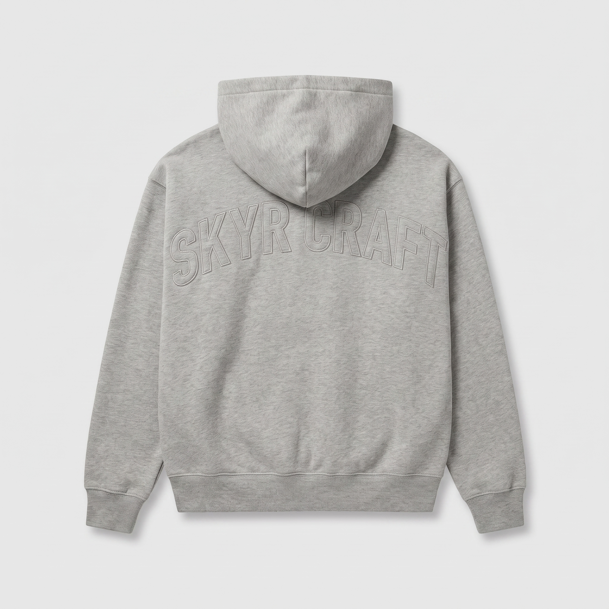 Hoodie Sport Chiné — à plat, vue de dos