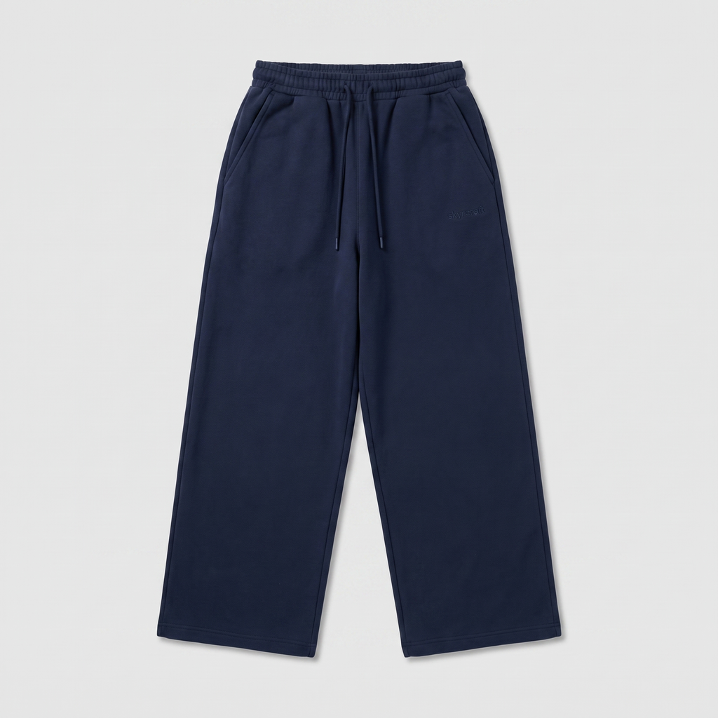 Pantalon Lounge Marine — à plat, vue de face