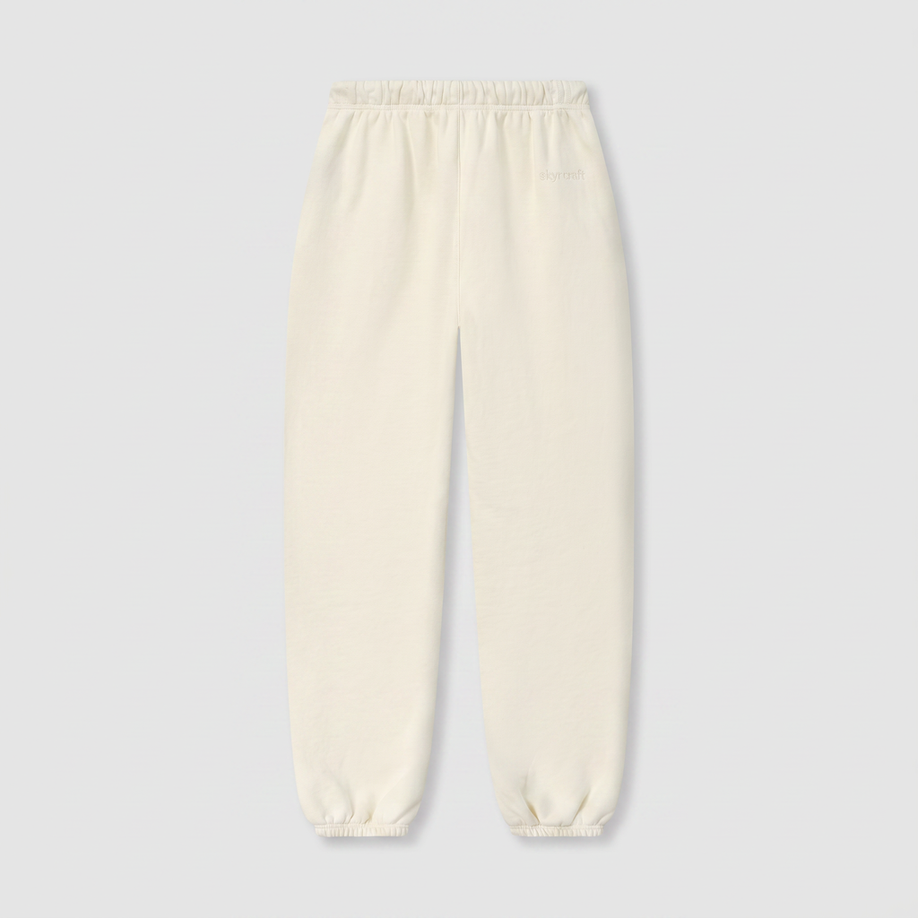 Pantalon Molleton Ivoire — à plat, vue de dos