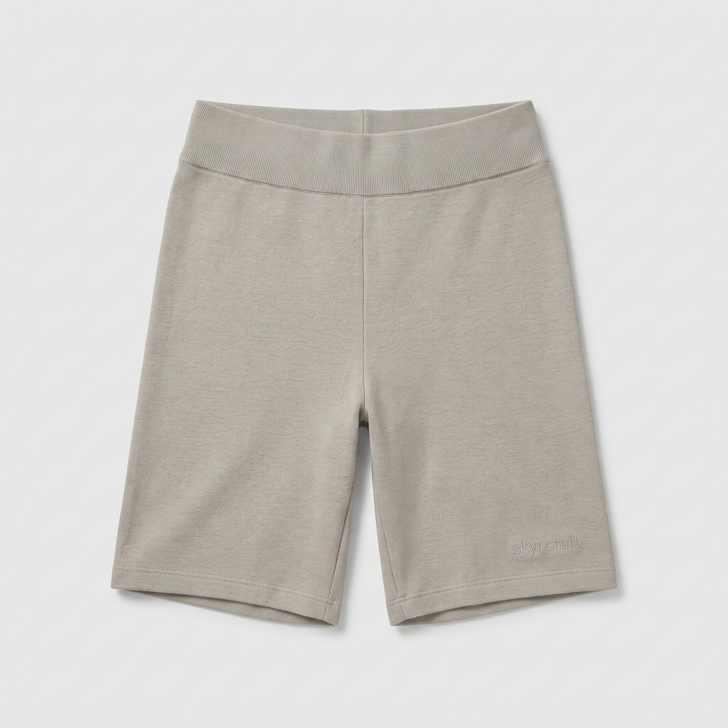 Short Biker en Maille — à plat, vue de face